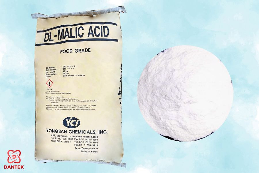 Acid malic C4H6O5, Hàn Quốc, 25kg/bao