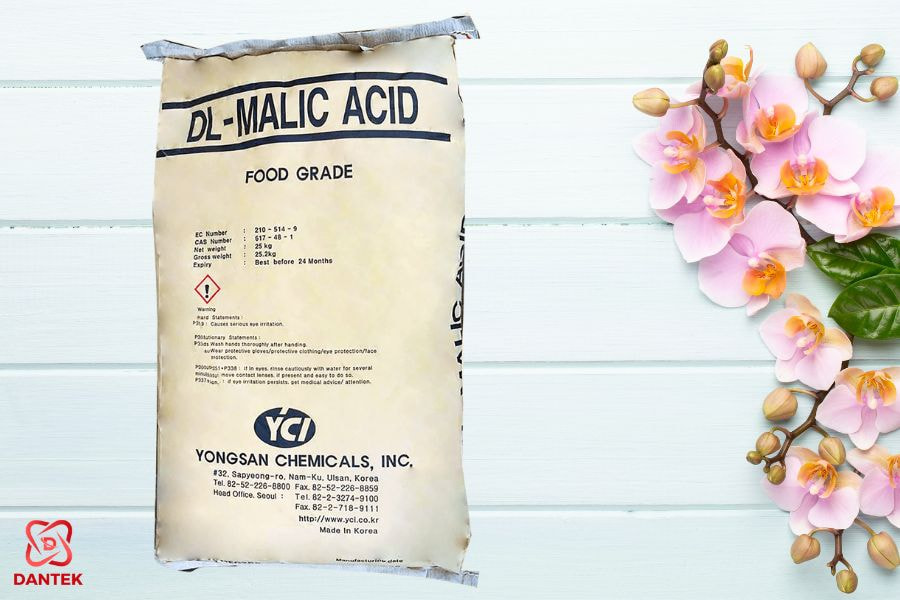 Acid malic C4H6O5, Hàn Quốc, 25kg/bao