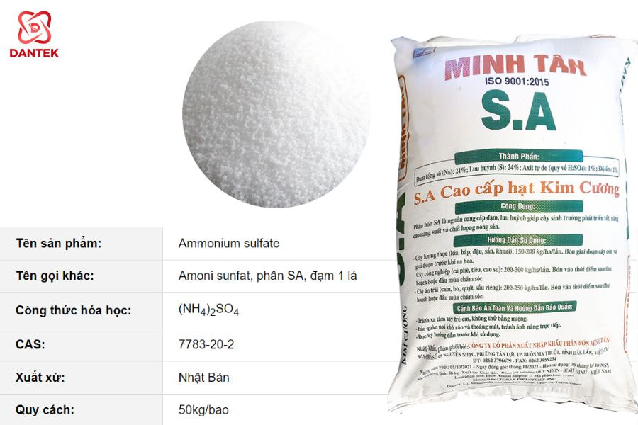 Ammonium sulfate (NH4)2SO4, Nhật Bản, 50kg/bao